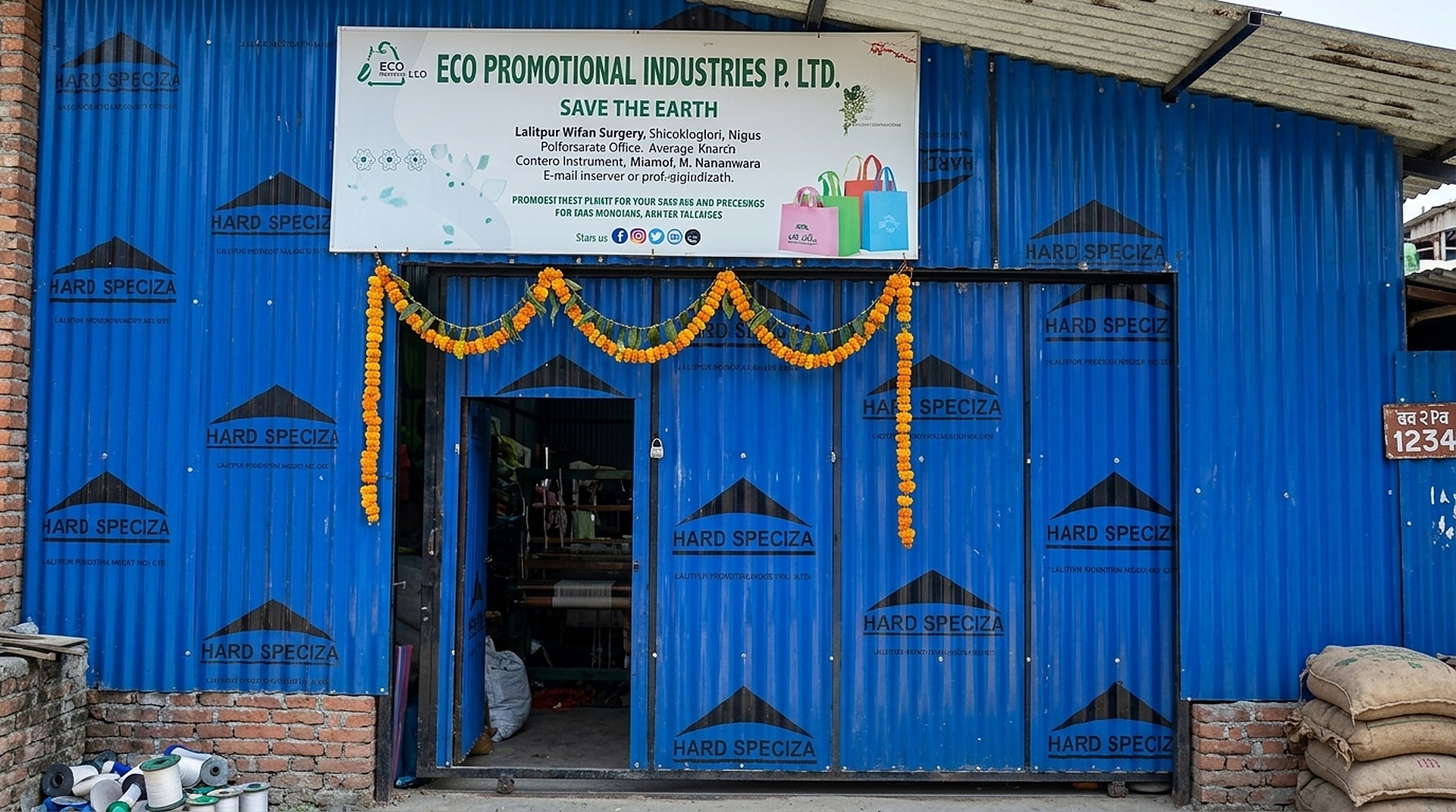 Eco Promotional Industries Factory Entrance & Signboard - Lalitpur Ward 13