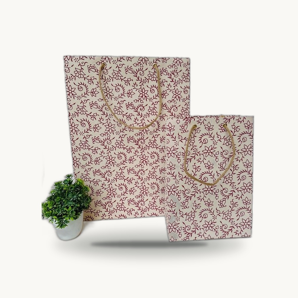 Lokta Paper Bag Design #1 - Eco Print & Pack Nepal